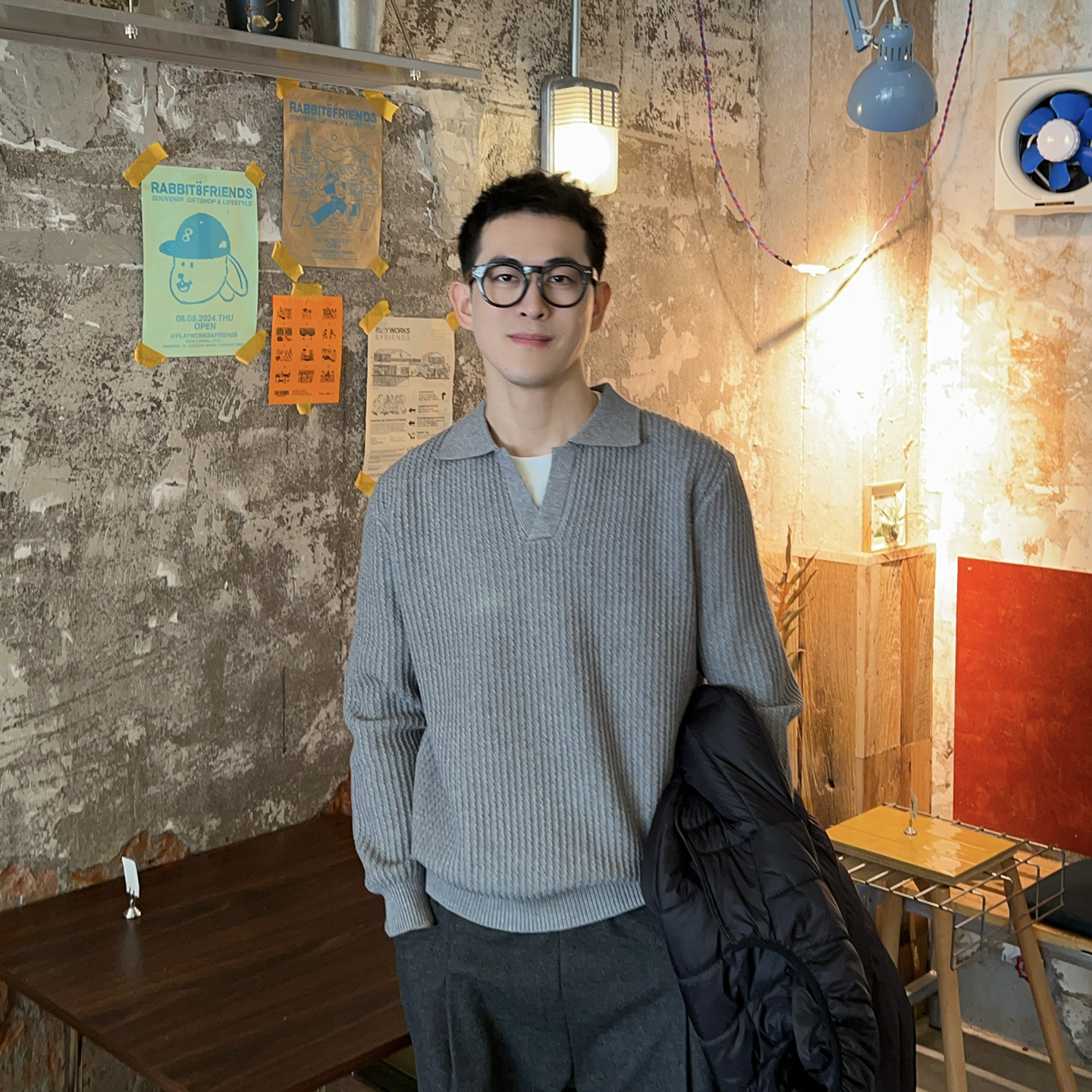 NickTian老钱风肌理条纹针织衫