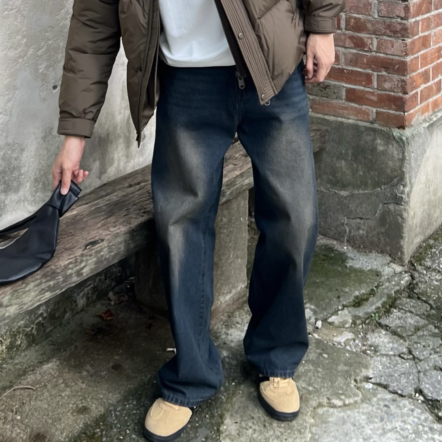 nicktian秋季水洗长裤牛仔裤