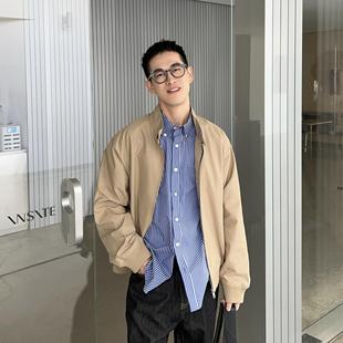 新款 春季 卡其色风衣外套男生高级感宽松休闲百搭夹克 Tian Nick