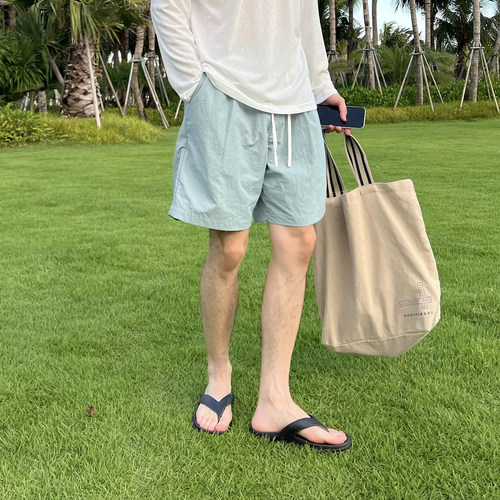 Nick Tian 夏季清凉薄款松紧腰速干短裤男新款宽松透气直筒运动裤