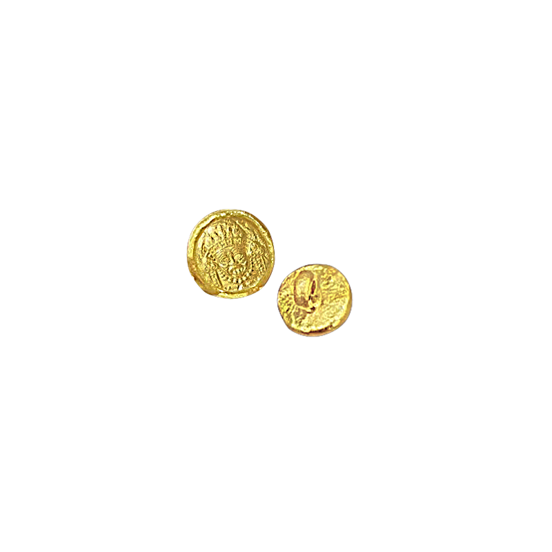 古法錾刻编绳手链纯金扣子