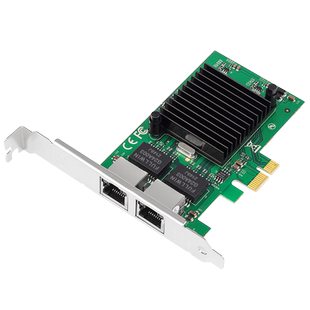 摩可灵服务器PCIE单口双口四口千兆网卡两口4网口1000M软路由台式机网卡pci-e接口电脑工作站有线2口拓展卡