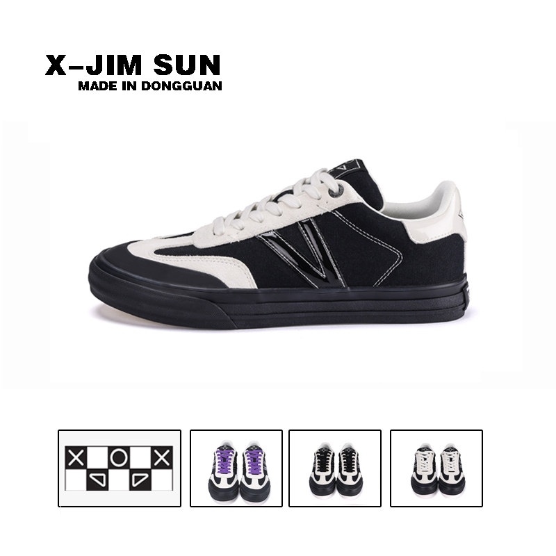 击上滑板鞋德训鞋运动休闲舒适时尚学生防滑透气耐磨黑色低帮