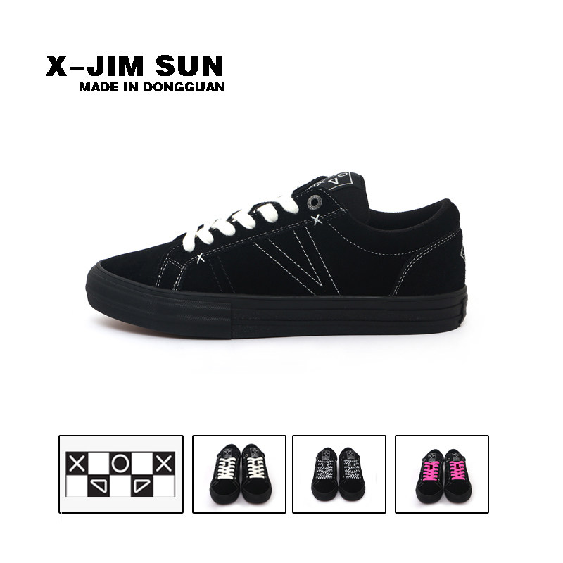 击上滑板鞋时尚潮流百搭板鞋耐磨透气舒适时尚武士黑男女同款