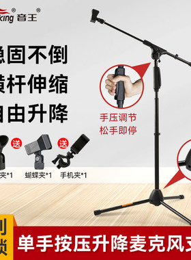 soundking音王自锁式麦克风支架按压升降话筒支架落地式s45