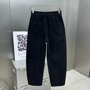 今乾男装 冬季加绒加厚水洗弯刀宽松松弛休闲裤 直播间现货