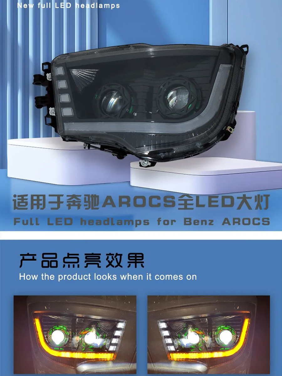 华复兴奔驰卡车AROCS大灯总成