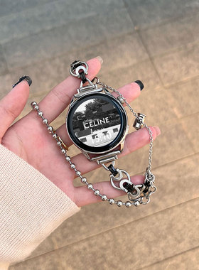 适用华为gt6/gt5/gt4表带朋克链金属表链华为watch5手表智能gt3pro高级感watch4/3pro腕带gt2女生个性替换带