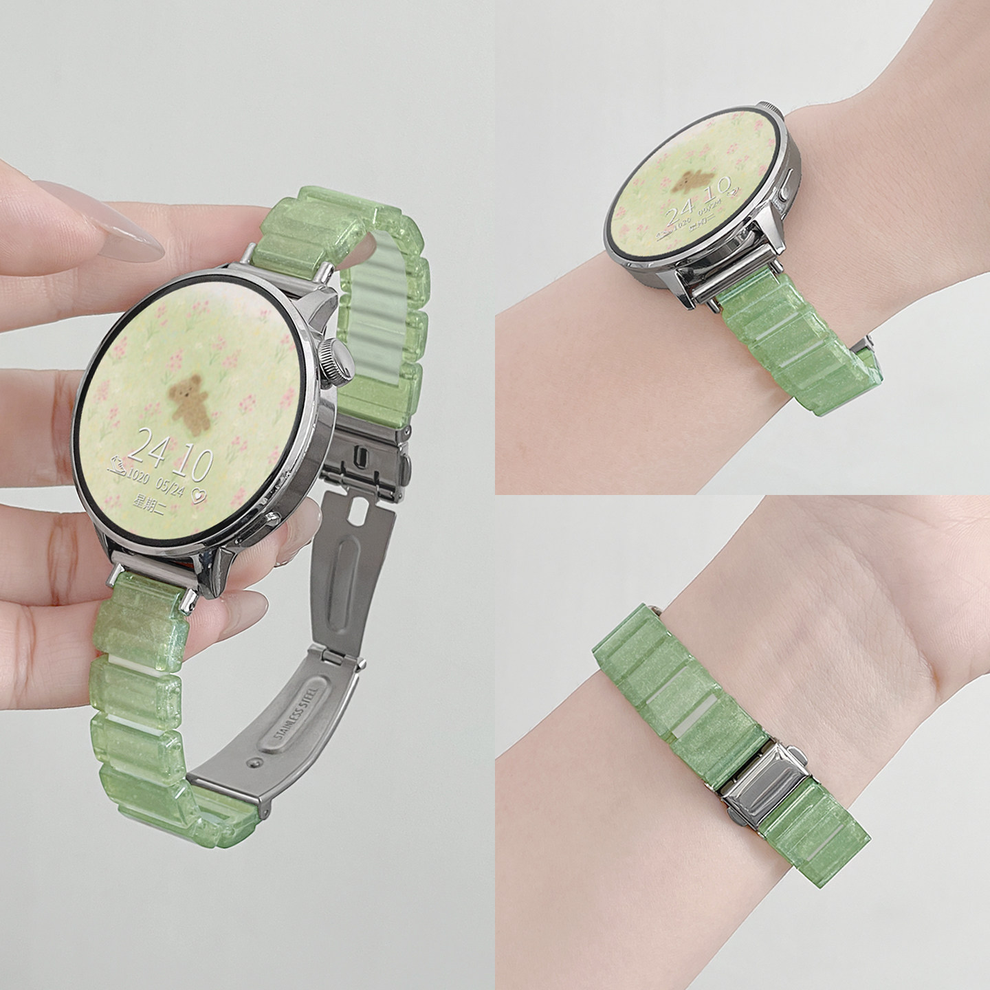 适用华为watchgt6手表带gt7树脂gt5手表夏天系列watchgt4女表高级gt6pro智能运动硅胶gt3腕表带女生时尚透气图片