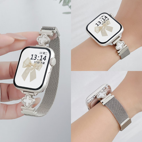 适用华为watch fit5表带新款金属磁吸fit4手表带链夏天watchfit3腕表带高级感女生fit5pro智能运动时尚new