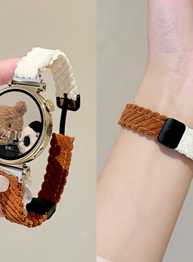 适用oppowatchx2mini表带X/X2手表秋冬灯芯绒磁吸扣手表带oppowatch4Pro智能运动watch3/2/1秋冬针织替换带