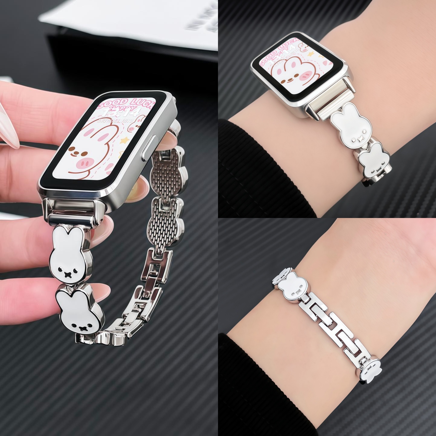 适用华为手环10/9/8米菲兔手链带