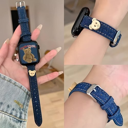 适用红米watch牛仔小熊表带