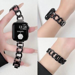 云顶适用苹果手表单链金属表带