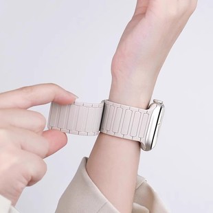 SE3装 回环硅胶磁吸applewatch腕带男女生ultra3运动防水替换带 适用苹果S11手表S10表带iwatch9 甲款