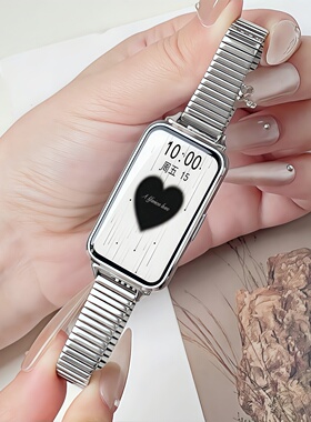 适用Keep手环B4表带b4 lite竹节小蛮腰keep手环B5智能运动金属表链带16mm通用夏天男女生高级感替换带配件