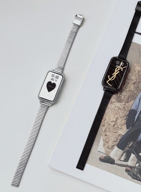 【竹节小蛮腰】适用华为手环10表带9NFC腕带band8小蛮腰金属表链智能运动荣耀手环9腕带band7/6pro女生替换带