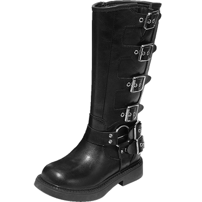 斯纳菲女童加绒骑士长筒靴