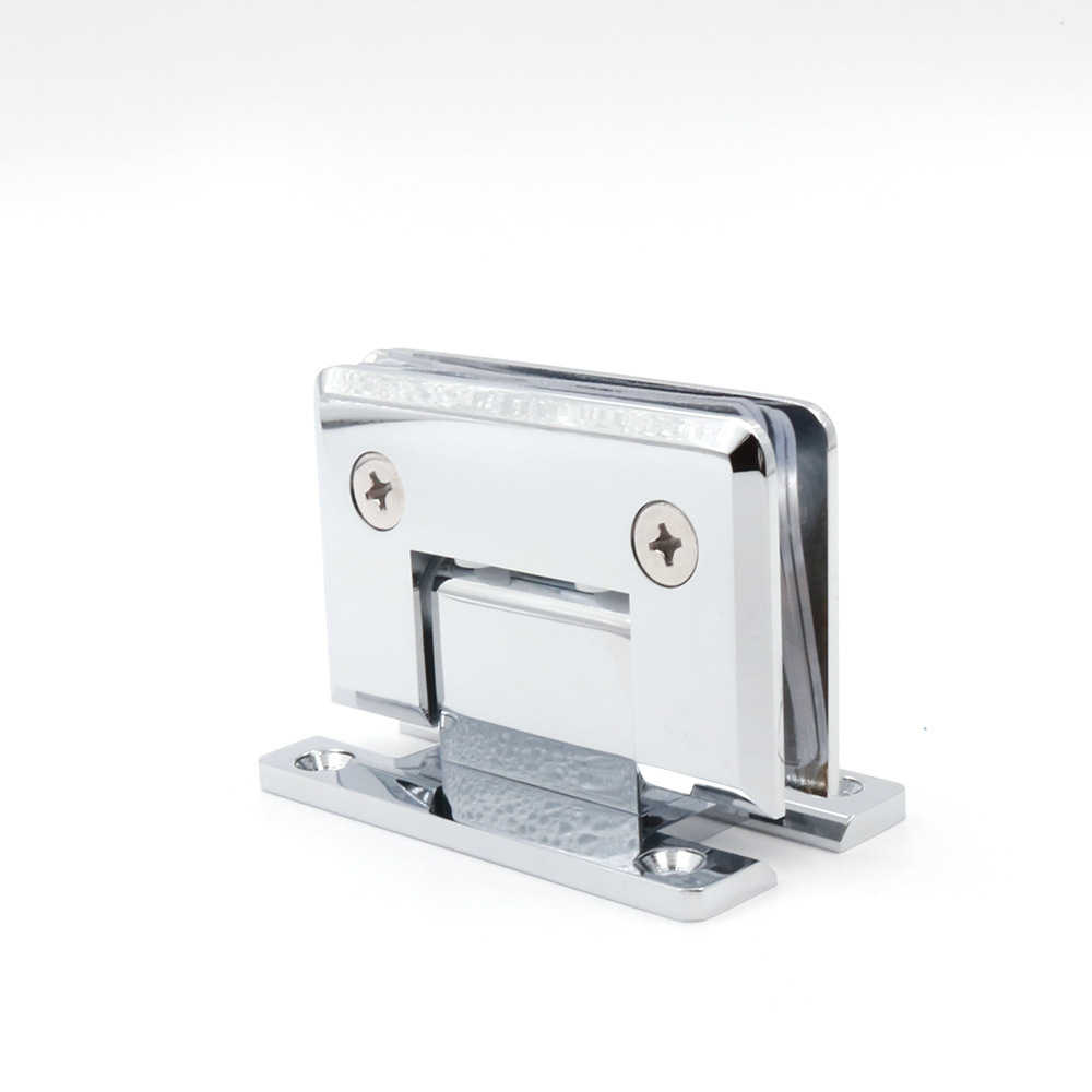 供斜边圆角H型调节90°铰链无框玻璃门夹黄铜浴室夹玻璃合页铰链