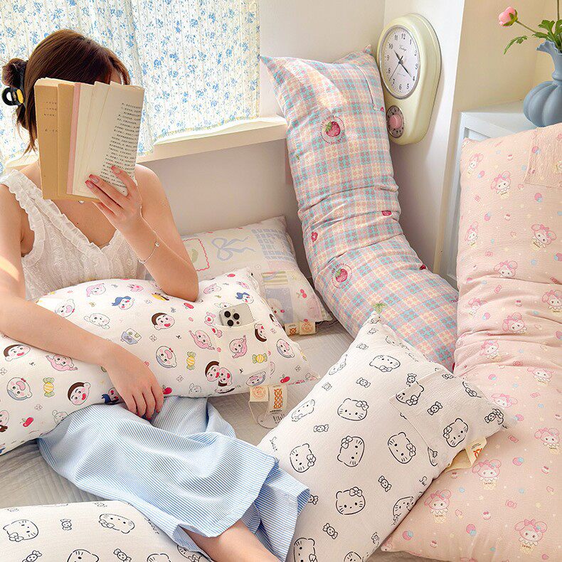 枕套全棉枕头套纯棉可爱卡通新款印花长条抱枕靠枕枕头枕芯套