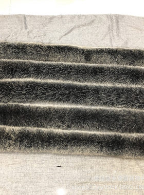 高品质狐狸毛帽条狐狸整皮毛领黑白霜色毛条服饰辅料帽子配件diy