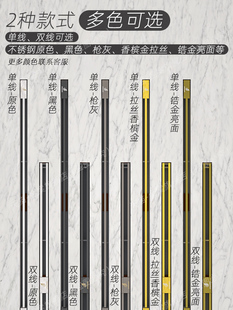 极窄侧排地漏长条金色玫瑰金线性地漏定制长方形偏心阳台专用金岸