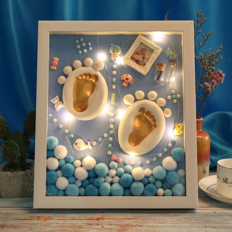 baby Brothers inkpad Anniversary Photo frame One hundred days Birth Pigment Gold lacquer Cloning powder 3d originality Foot mold Lanugoin the Toy/Childs/Puzzle/Building block/Model , Baby Souvenirs/Personalized Products , Hand footprints  category - from Buy2taobao.com to provide professional Taobao agent buy service