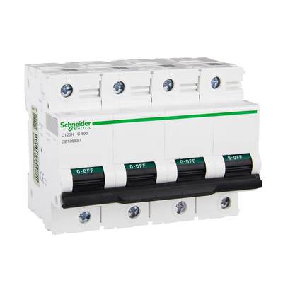 Schneider Electric/施耐德  C120H 4P C 100A断路器 :A9N19819