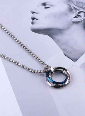 太钢十字链情侣三环不生锈