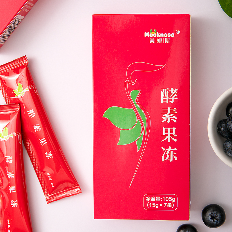 美娜斯正品含益生菌零脂肪综合果蔬复合水果孝素酵素果冻