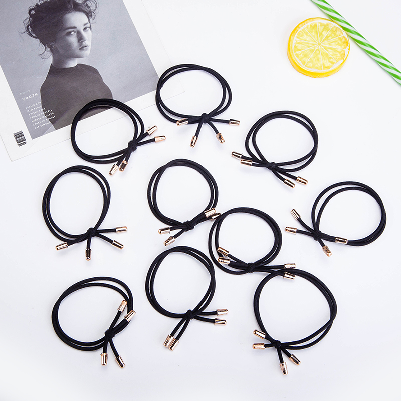 加粗黑色发圈女扎头发简约绑头绳高弹力皮圈大人皮套粗头绳橡皮筋