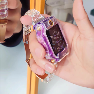 适用小天才电话手表Z8/Z7表带树脂Z5PRO/Z7A巅峰版Q1A智能运动替换配件Z9透明保护壳z6a巅峰版手表z5创意表带