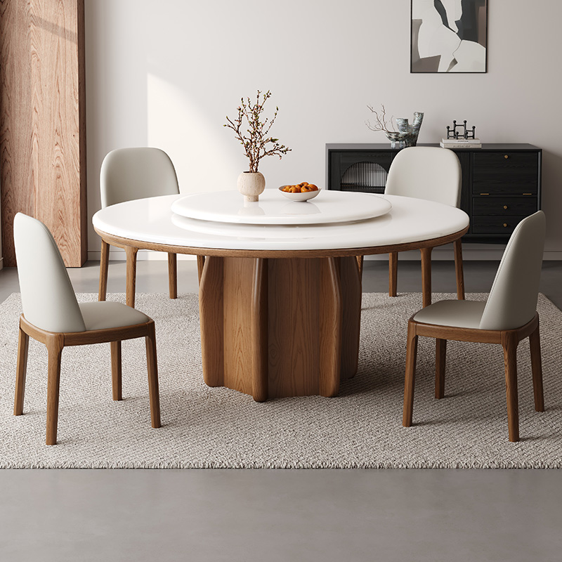 意星皇白冰玉大理石圆桌