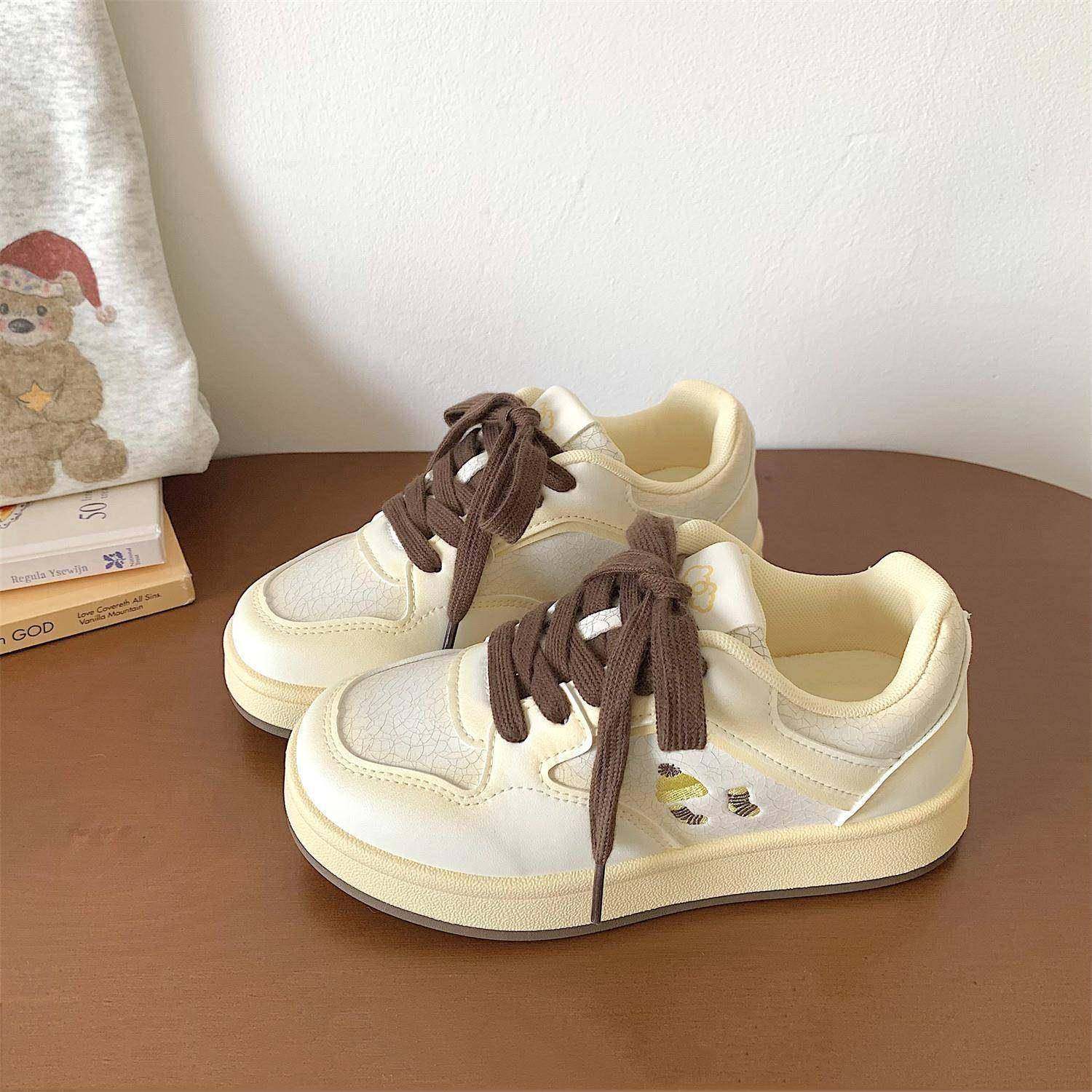 爆款韩系厚底小白鞋女2025春秋新款学生运动板鞋百搭面包鞋,女鞋,时尚休闲鞋,淘宝优惠券,粉丝福利购,淘宝优惠卷