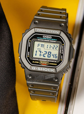CASIO手表男小方表复古gshock运动学生电子男士手表DW-5600E-1V