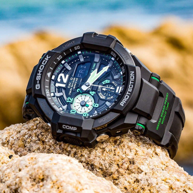 casio卡西欧手表gshock防水防震男表大表盘户外运动电子表ga-1100