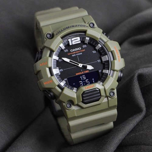 卡西欧可游泳佩戴十年电力电子表