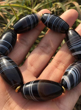 男缠丝玛瑙民族风手链手串带证书