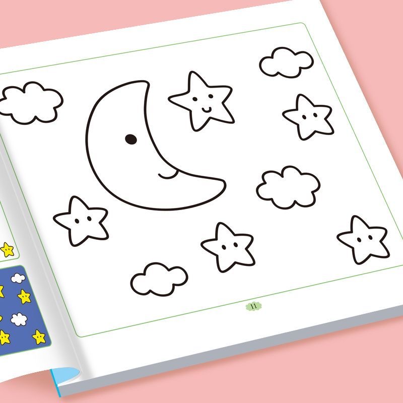 简笔画儿童绘画启蒙书3-6岁宝宝分步骤学画卡通动物植物人物线稿涂色本临摹画册手绘涂鸦简单控笔入门画本幼儿园教材素材大全