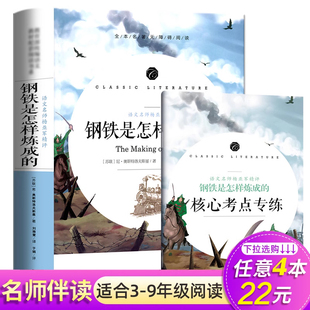 钢铁是怎样炼成的初中正版原著八年级应读课外书世界名著长篇小说集部编语文教材配套9-15岁中小学生课外阅读书籍儿童文学经典读物
