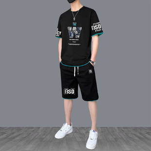 男款 套装 夏季 男士 男式 大码 2026新款 日常家居服学生上衣 睡衣短袖
