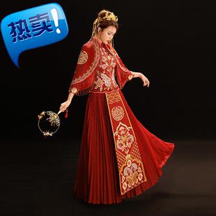 古代绣禾和服披肩服秀禾裙 婚h纱礼服 新娘2020新款 中式