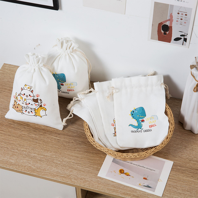 可爱卡通动物束口袋棉布袋礼品袋