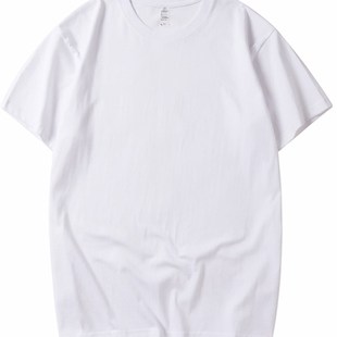 重磅纯棉白色正肩短袖 宽松内搭打底纯色上衣ins t恤衣服女夏季