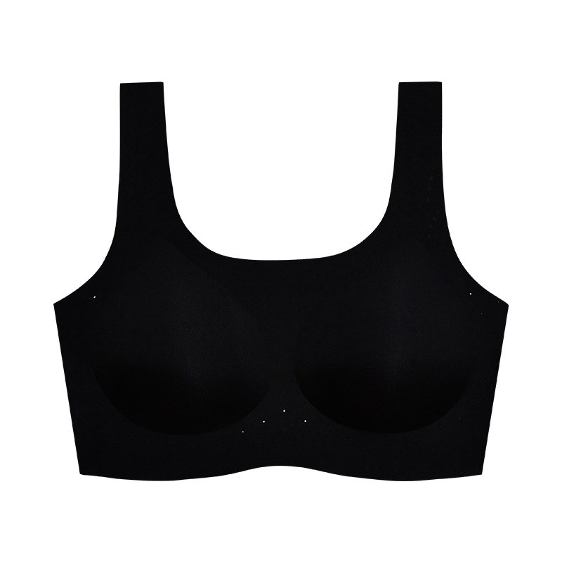 隐形超薄冰丝美背内衣女果冻条软支撑防走光透气冰丝聚拢裹胸