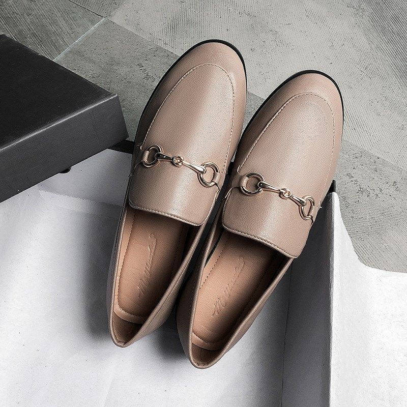 小皮鞋女英伦单鞋2024春秋新款百搭一脚蹬平底复古大码女鞋41-43,女鞋,其他拖鞋,淘宝优惠券,粉丝福利购,淘宝优惠卷