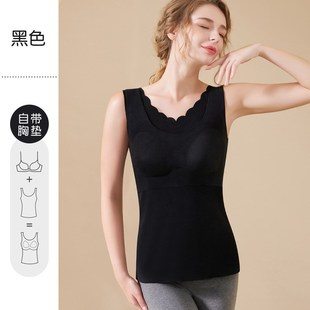 带胸垫哺乳打底背心吊带上衣产后喂奶保暖免穿内衣怀孕期秋冬款