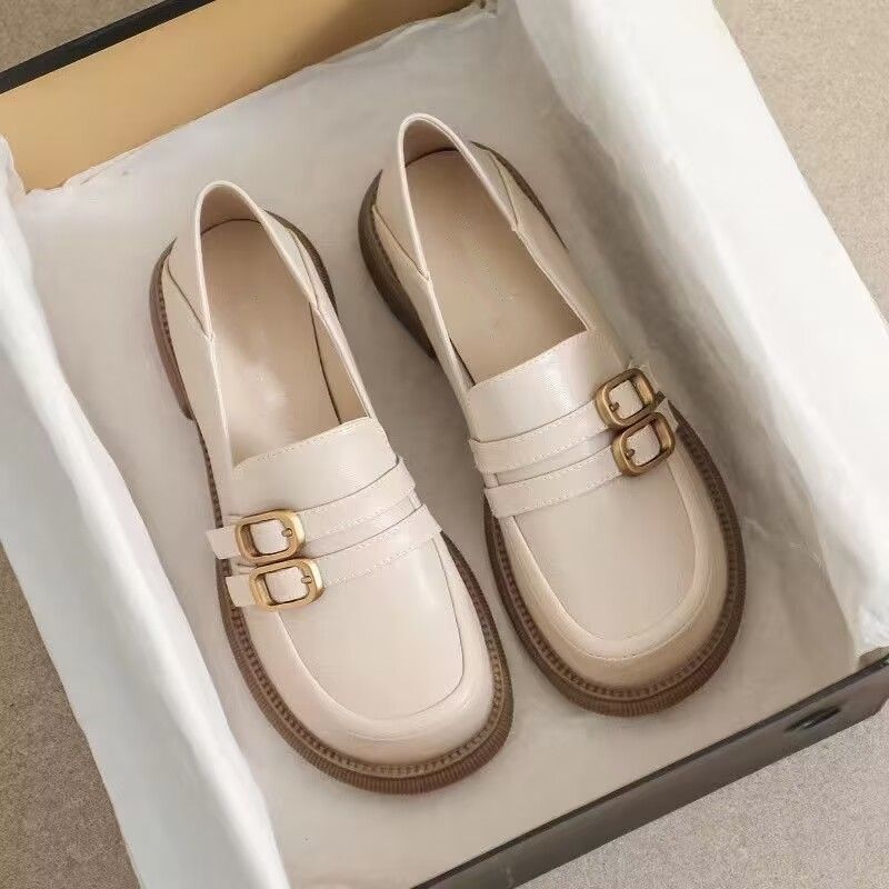 大码女鞋35-43 宽胖肥脚41黑色小皮鞋春秋平底单鞋一脚蹬乐福鞋42,女鞋,乐福鞋（豆豆鞋）,淘宝优惠券,粉丝福利购,淘宝优惠卷