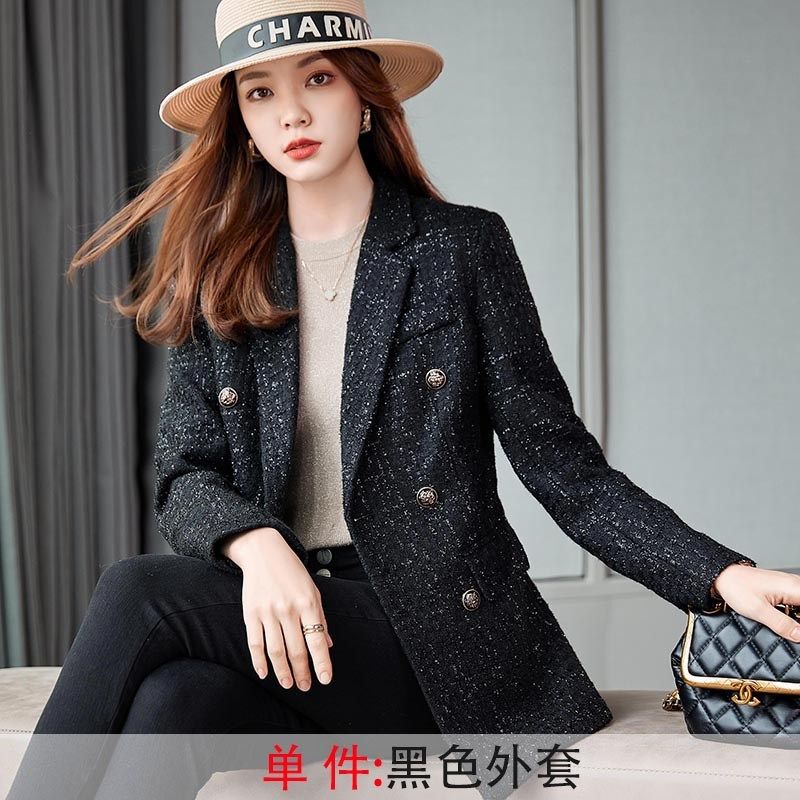 高级感西装外套女春秋韩版气质名媛小香风双排扣女士格子西服上衣,童装/婴儿装/亲子装,西服/小西装,淘宝优惠券,粉丝福利购,淘宝优惠卷
