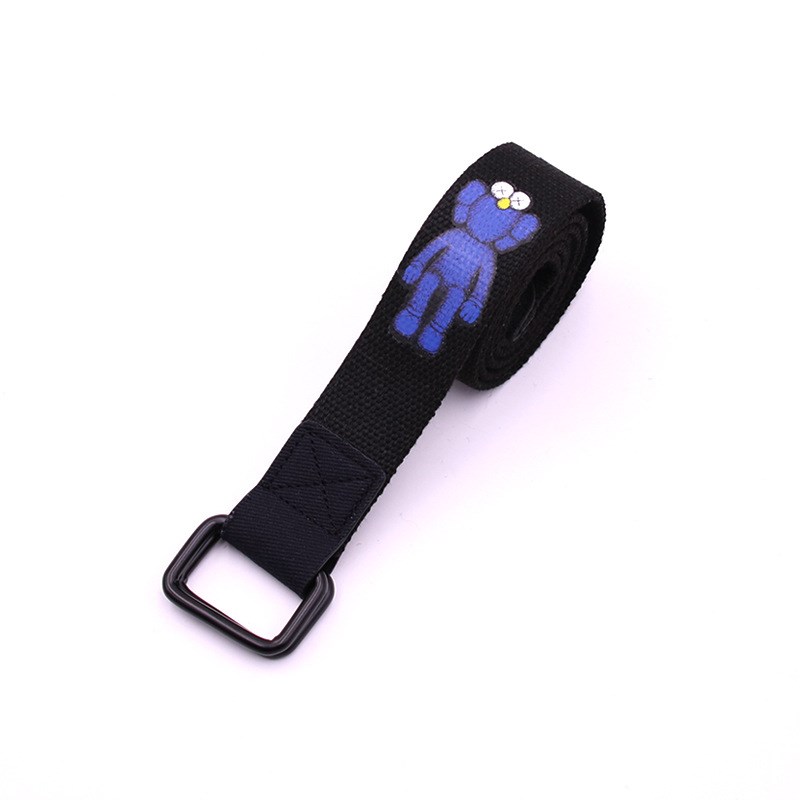 厂家直销 布带 新款Kaws设计趣味原宿INS百搭腰带 帆布腰带